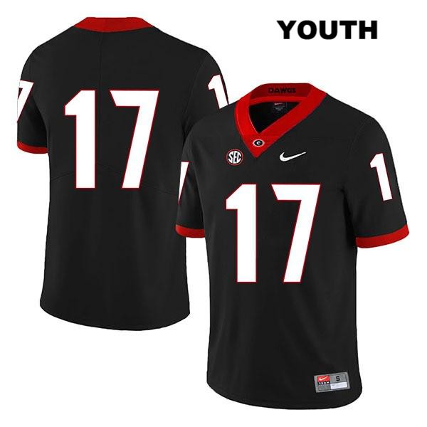 Georgia Bulldogs Youth Josh Moran #17 NCAA No Name Legend Authentic Black Nike Stitched College Football Jersey QGT4556WH